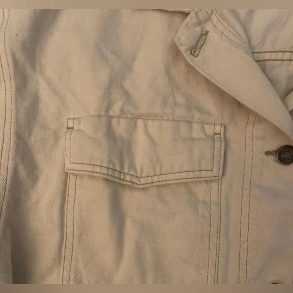 Abercrombie & Fitch Cream Jean Jacket